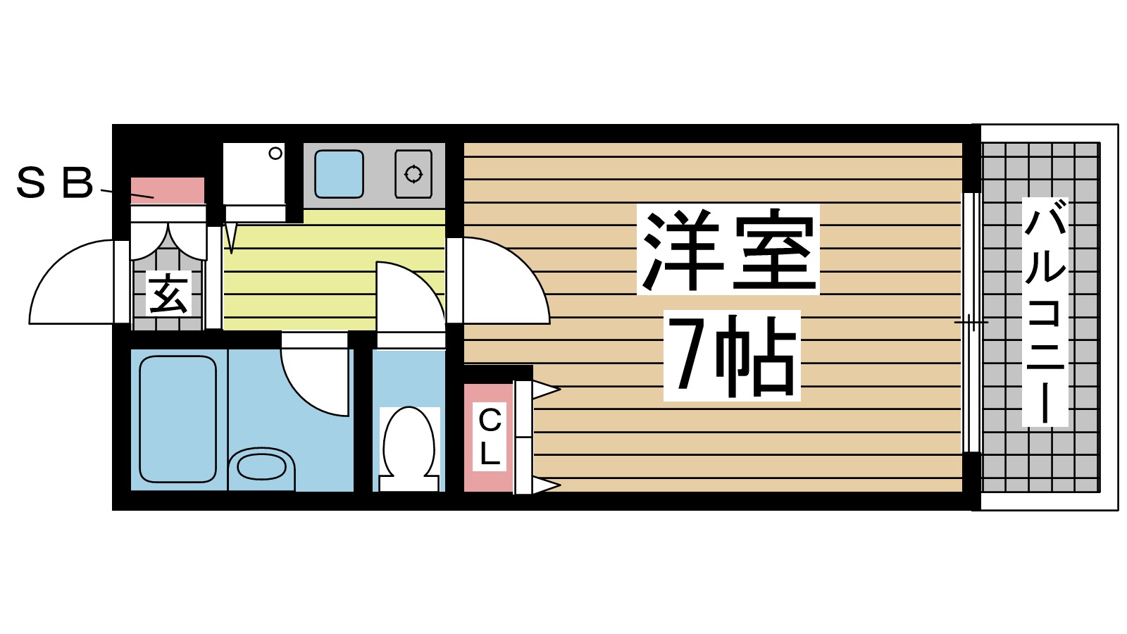 神戸市灘区弓木町(JR東海道本線(近畿)六甲道)のマンション賃貸物件 間取画像