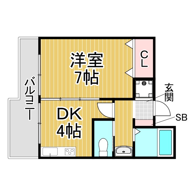 神戸市東灘区田中町(JR東海道本線(近畿)住吉)のアパート賃貸物件 間取画像