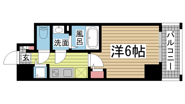 神戸市中央区磯上通(JR東海道本線(近畿)三ノ宮)のマンション賃貸物件 間取画像