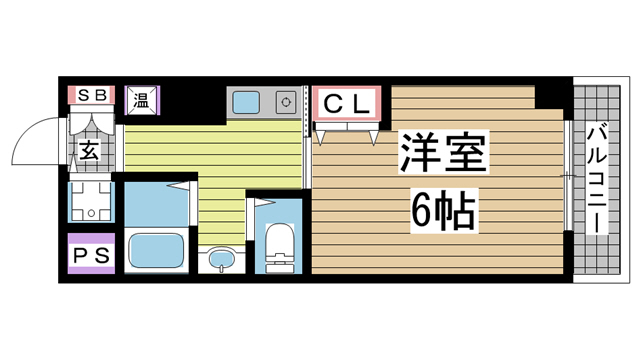 神戸市中央区中山手通(JR東海道本線(近畿)元町)のマンション賃貸物件 間取画像