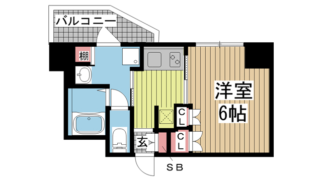 神戸市中央区下山手通(JR東海道本線(近畿)元町)のマンション賃貸物件 間取画像