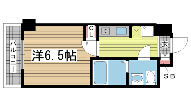 神戸市中央区中町通(JR東海道本線(近畿)神戸)のマンション賃貸物件 間取画像