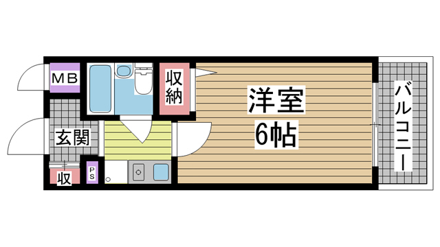 神戸市中央区浜辺通(JR東海道本線(近畿)三ノ宮)のマンション賃貸物件 間取画像