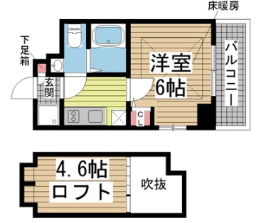 神戸市中央区下山手通(JR東海道本線(近畿)元町)のマンション賃貸物件 間取画像
