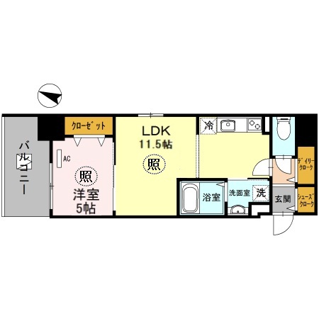 神戸市中央区海岸通(JR東海道本線(近畿)元町)のマンション賃貸物件 間取画像