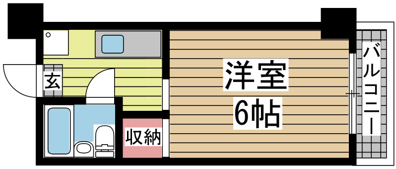 神戸市中央区下山手通(JR東海道本線(近畿)元町)のマンション賃貸物件 間取画像