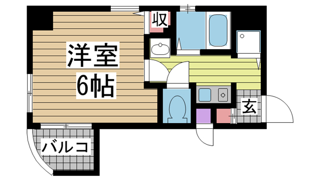 神戸市中央区下山手通(JR東海道本線(近畿)元町)のマンション賃貸物件 間取画像