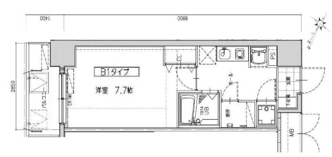 神戸市須磨区大池町(JR山陽本線鷹取)のマンション賃貸物件 間取画像