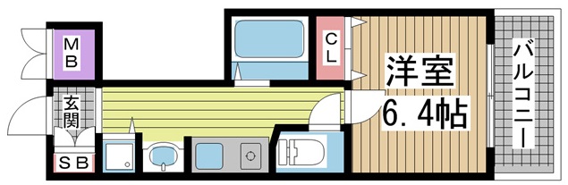 神戸市中央区加納町(JR東海道本線(近畿)三ノ宮)のマンション賃貸物件 間取画像