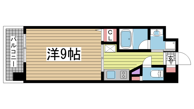神戸市中央区熊内橋通(神戸市営地下鉄線新神戸)のマンション賃貸物件 間取画像