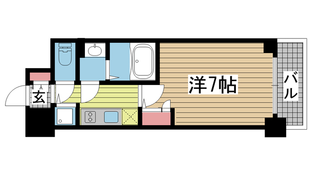 神戸市中央区磯上通(JR東海道本線(近畿)三ノ宮)のマンション賃貸物件 間取画像