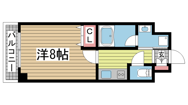神戸市中央区浜辺通(JR東海道本線(近畿)三ノ宮)のマンション賃貸物件 間取画像