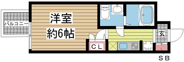 神戸市中央区中町通(JR東海道本線(近畿)神戸)のマンション賃貸物件 間取画像