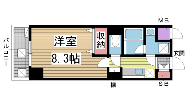 神戸市東灘区深江北町(JR東海道本線(近畿)甲南山手)のマンション賃貸物件 間取画像