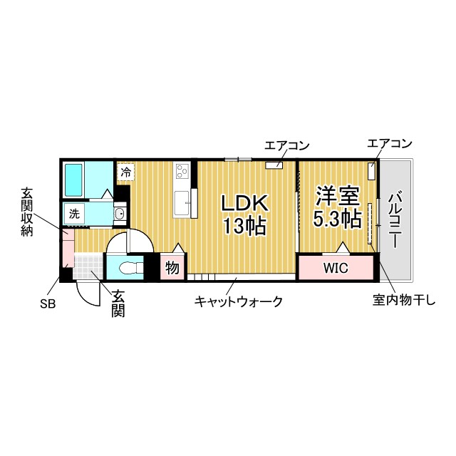 神戸市中央区籠池通(阪急神戸線王子公園)のアパート賃貸物件 間取画像