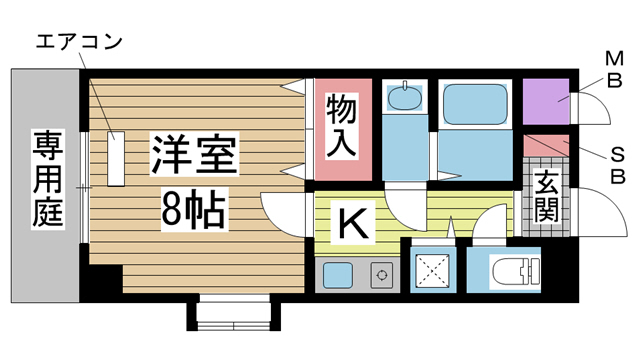 神戸市東灘区魚崎南町(阪神本線魚崎)のアパート賃貸物件 間取画像