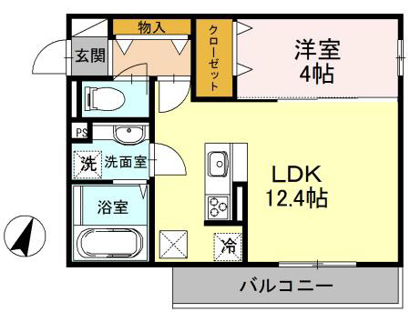 神戸市東灘区住吉本町(JR東海道本線(近畿)住吉)のアパート賃貸物件 間取画像