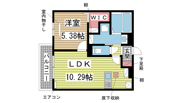 神戸市東灘区魚崎南町(阪神本線魚崎)のアパート賃貸物件 間取画像