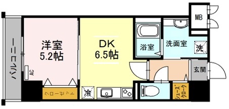 神戸市中央区磯辺通(JR東海道本線(近畿)三ノ宮)のマンション賃貸物件 間取画像