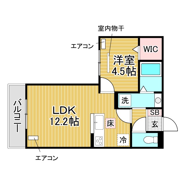 神戸市東灘区住吉宮町(阪神本線住吉)のアパート賃貸物件 間取画像