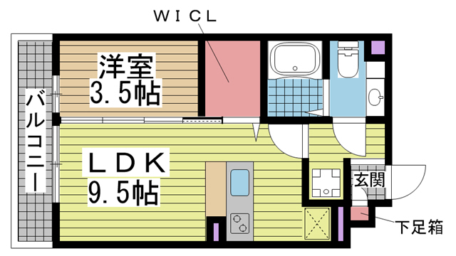 神戸市東灘区森北町(JR東海道本線(近畿)甲南山手)のアパート賃貸物件 間取画像