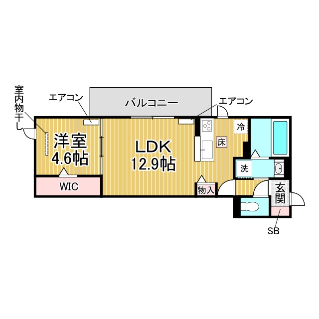 神戸市須磨区大池町(JR山陽本線鷹取)のアパート賃貸物件 間取画像