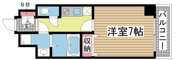 神戸市中央区生田町(JR東海道本線(近畿)三ノ宮)のマンション賃貸物件 間取画像