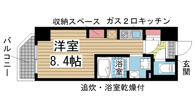 神戸市中央区古湊通(JR東海道本線(近畿)神戸)のマンション賃貸物件 間取画像