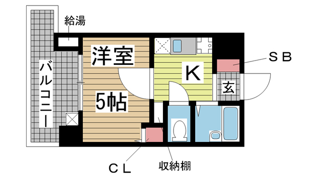 神戸市灘区水道筋(JR東海道本線(近畿)摩耶)のマンション賃貸物件 間取画像