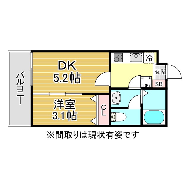 神戸市東灘区青木(阪神本線青木)のマンション賃貸物件 間取画像