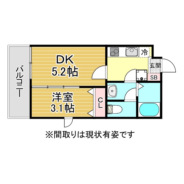 神戸市東灘区青木(阪神本線青木)のマンション賃貸物件 間取画像
