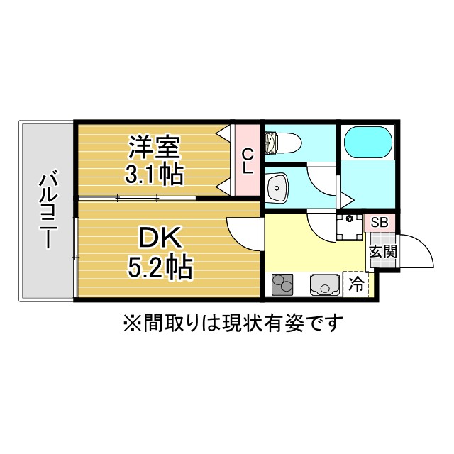 神戸市東灘区青木(阪神本線青木)のマンション賃貸物件 間取画像