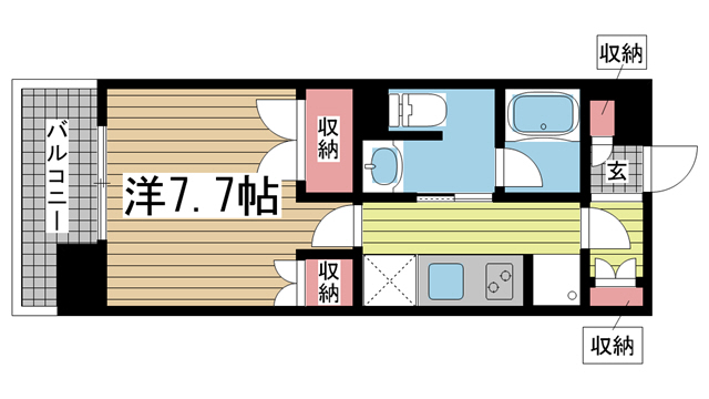 神戸市中央区海岸通(JR東海道本線(近畿)元町)のマンション賃貸物件 間取画像