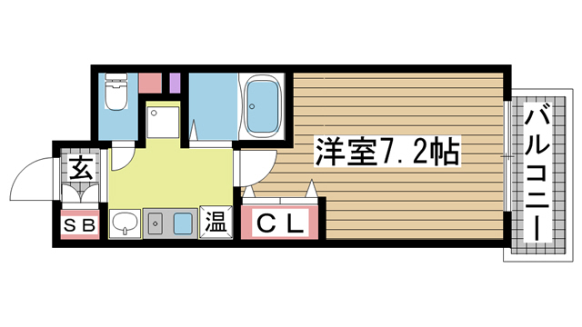 神戸市東灘区甲南町(JR東海道本線(近畿)住吉)のマンション賃貸物件 間取画像