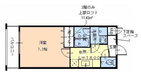 神戸市中央区上筒井通(阪急神戸線春日野道)のアパート賃貸物件 間取画像