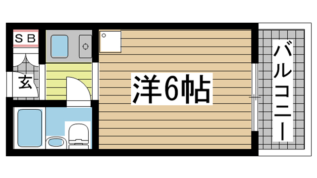 神戸市中央区相生町(JR東海道本線(近畿)神戸)のマンション賃貸物件 間取画像