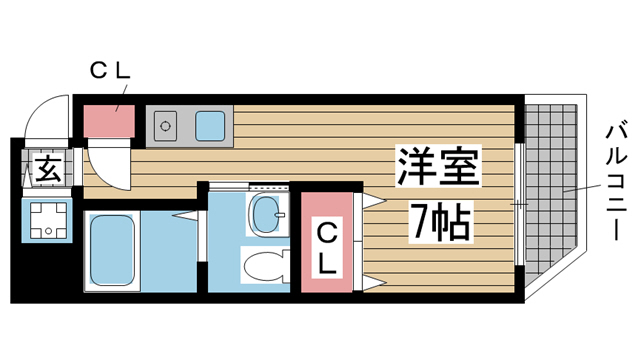 神戸市灘区中原通(JR東海道本線(近畿)摩耶)のマンション賃貸物件 間取画像