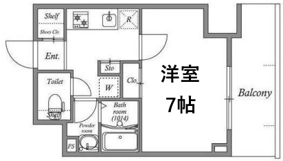 神戸市兵庫区福原町(神戸市営地下鉄線湊川公園)のマンション賃貸物件 間取画像