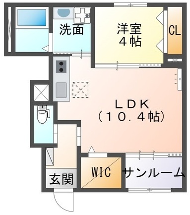 神戸市東灘区西岡本(阪急神戸線岡本)のアパート賃貸物件 間取画像