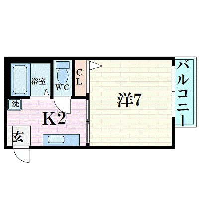 神戸市東灘区住吉本町(JR東海道本線(近畿)住吉)のマンション賃貸物件 間取画像