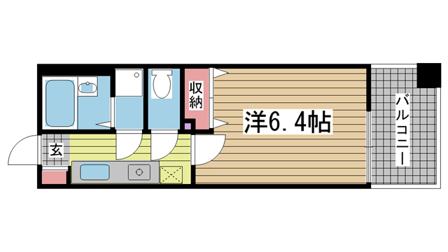 神戸市中央区布引町(JR東海道本線(近畿)三ノ宮)のマンション賃貸物件 間取画像