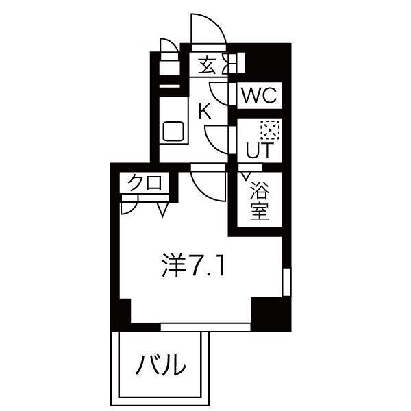 神戸市兵庫区西橘通(JR東海道本線(近畿)神戸)のマンション賃貸物件 間取画像