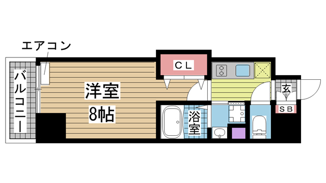 神戸市中央区元町通(JR東海道本線(近畿)神戸)のマンション賃貸物件 間取画像