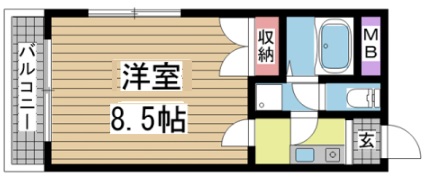神戸市中央区国香通(JR東海道本線(近畿)三ノ宮)のマンション賃貸物件 間取画像
