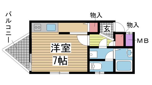 神戸市東灘区御影中町(阪神本線御影)のマンション賃貸物件 間取画像