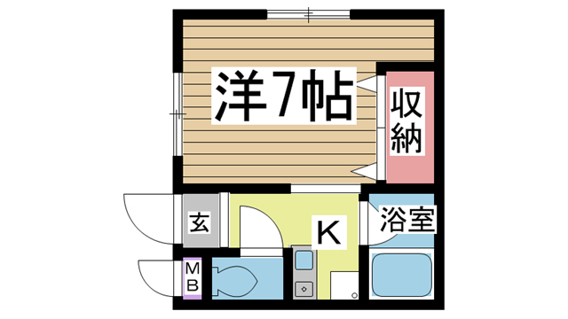 神戸市中央区旗塚通(阪急神戸線春日野道)のマンション賃貸物件 間取画像