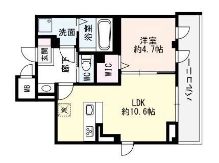 神戸市東灘区森南町(JR東海道本線(近畿)甲南山手)のマンション賃貸物件 間取画像