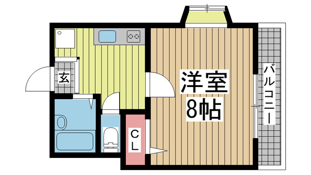 神戸市中央区生田町(JR東海道本線(近畿)三ノ宮)のマンション賃貸物件 間取画像