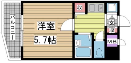 神戸市中央区元町通(JR東海道本線(近畿)神戸)のマンション賃貸物件 間取画像