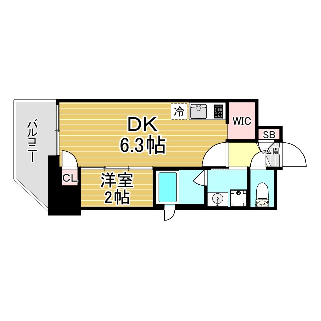 神戸市中央区元町通(JR東海道本線(近畿)元町)のマンション賃貸物件 間取画像